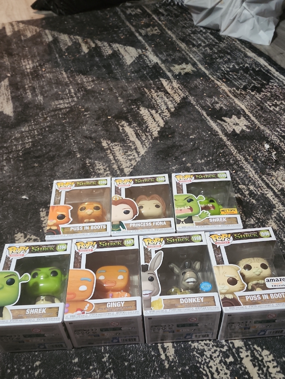 Funko Pop! Shrek Movie Characters Set - Green, Orange, Brown, White